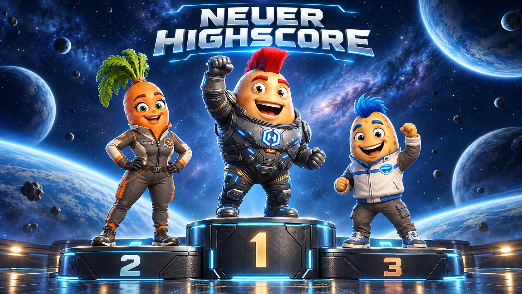 Captain Knolle weicht in HISQORE einem Hindernis aus und sammelt Punkte für den Highscore